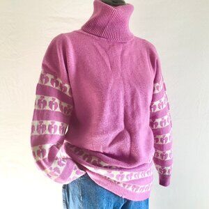 Lilac Turtleneck Tunic Sweater